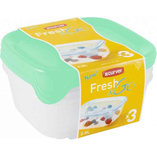 Curver FRESH and GO Set dóz 3x0,8L - mint