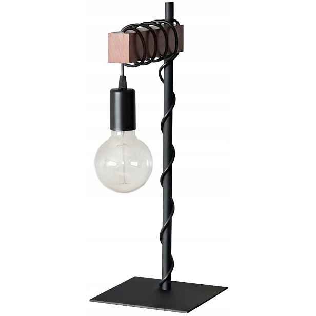 Noční Stolní Lampa Loft 015-LN/ZR E27 Dřevěná, Moderní