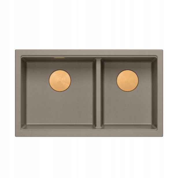 Quadron Logan 120 2-komorový zapuštěný dřez 76x45x23,5 Šedý
