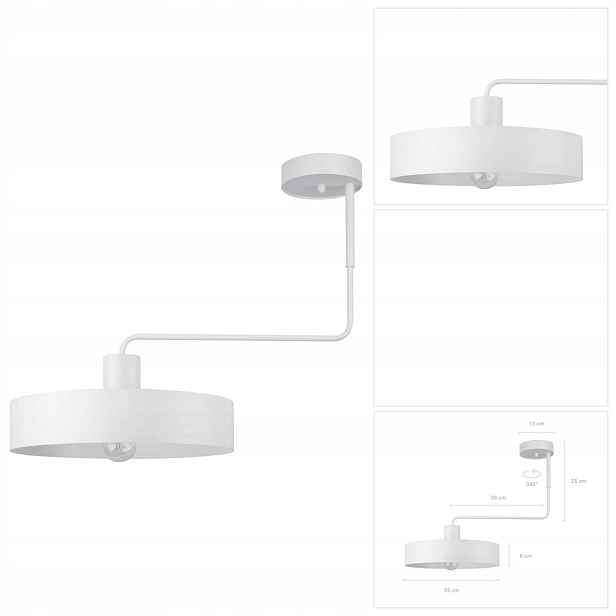 Stropní svítidlo Vasco bílá, moderní, nad postel v ložnici Sigma Lighting