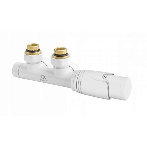 Úhlový Termostatický Set 1/2" Bílý Duoplex Na Pex 16 mm