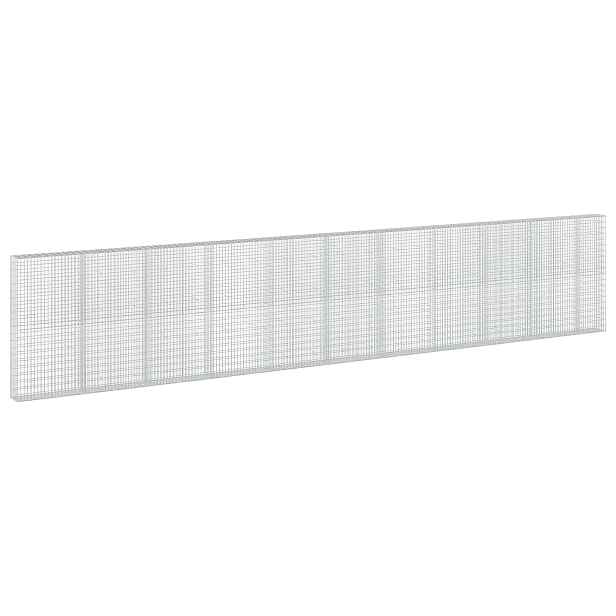 vidaXL Gabion s drátem 3,5 mm a síťkou 5x10 cm 1050x30x200 cm