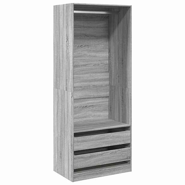 vidaXL Šatní skříň šedá sonoma 80 x 50 x 200 cm kompozitní dřevo