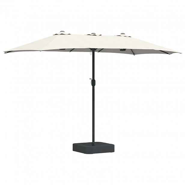 vidaXL Zahradní slunečník Písek a antracit 385 x 209 x 244 cm