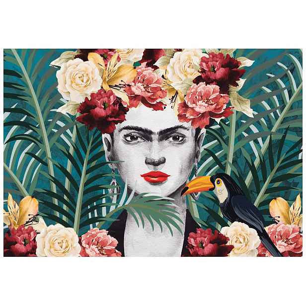 Fototapeta Frida Kahlo květiny tropy boho eklektismus vinylová 312x219 lepidlo