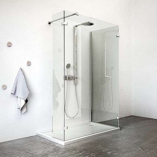 Sprchová zástěna walk-in 100x202,6 cm Roth Walk In Line chrom lesklý 935-1000900-00-02