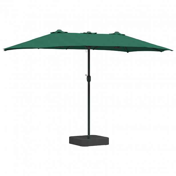 vidaXL Zahradní slunečník Zelená 385 x 209 x 244 cm Polyester