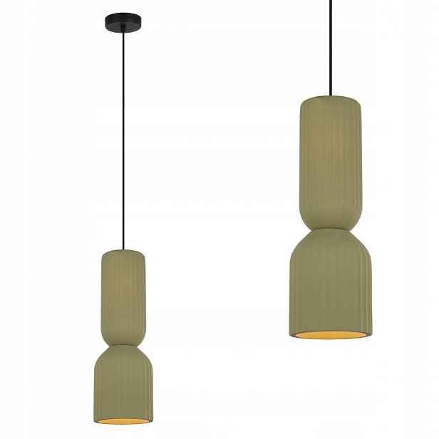 Závěsná lampa Balera zelená s keramickým stínidlem E27 do obývacího pokoje Light Prestige