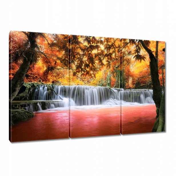 Obraz 120x80 Oranžový vodopád