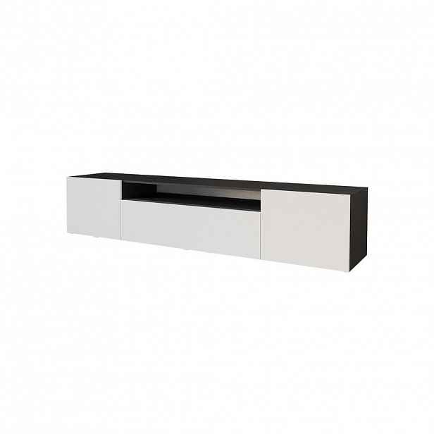 ALTDECOR NÍZKÁ komoda ELIO-W 200 x 40 x 41 cm – černá / bílá
