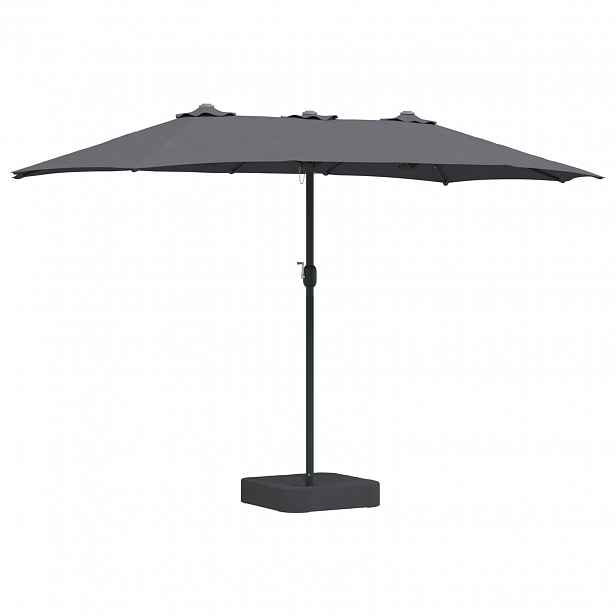 vidaXL Zahradní slunečník Antracit 385 x 209 x 244 cm Polyester