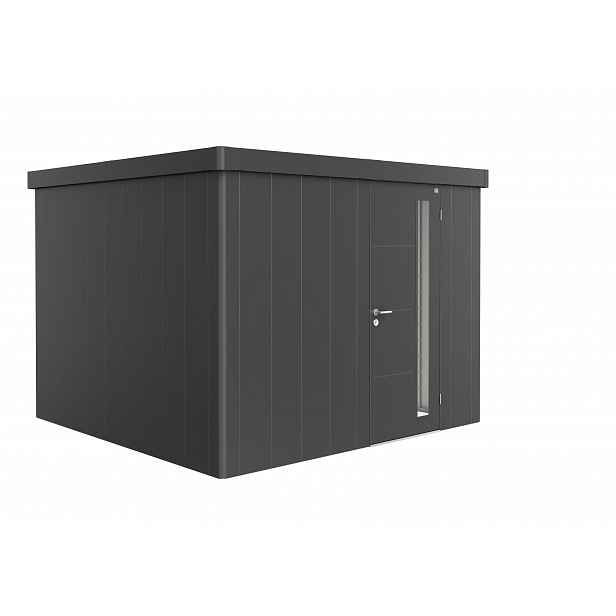 Zahradní domek NEO 3C, tmavě šedá, jednokřídlé dveře BH85089