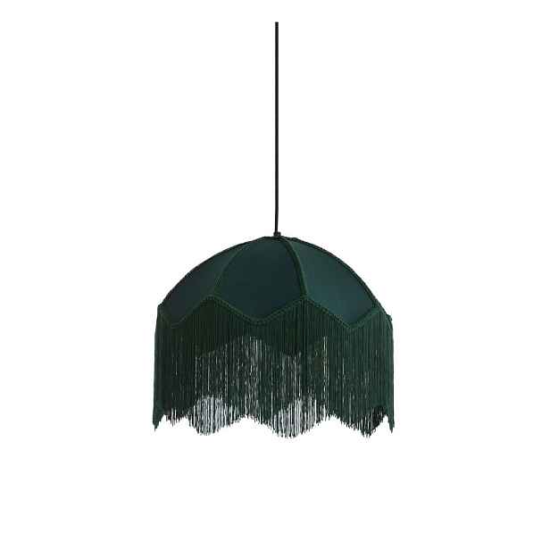 Závěsné svítidlo v petrolejové barvě s textilním stínidlem ø 40 cm Malacia – Light & Living