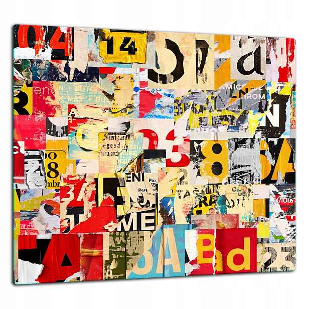 Skleněná Ochranná Deska Panel Lepidlo 65x60 Pop Art