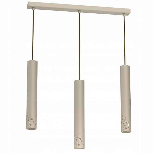 Béžová trojitá závěsná trubková lampa na liště Tibia Buble 5737 Luminex