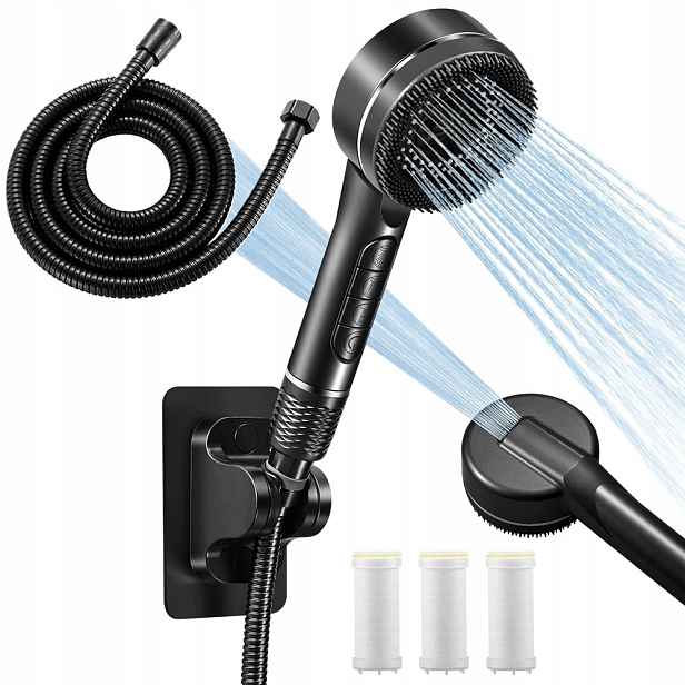 Úsporný Turbo Sprchový Set 4 Režimy S Hadice Držák