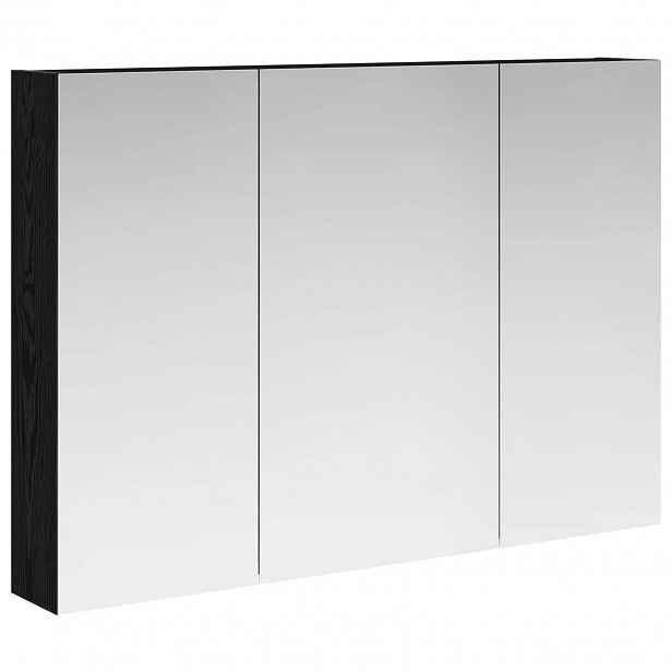 vidaXL Koupelnová zrcadlová skříň Černý dub 100 x 14,5 x 70 cm