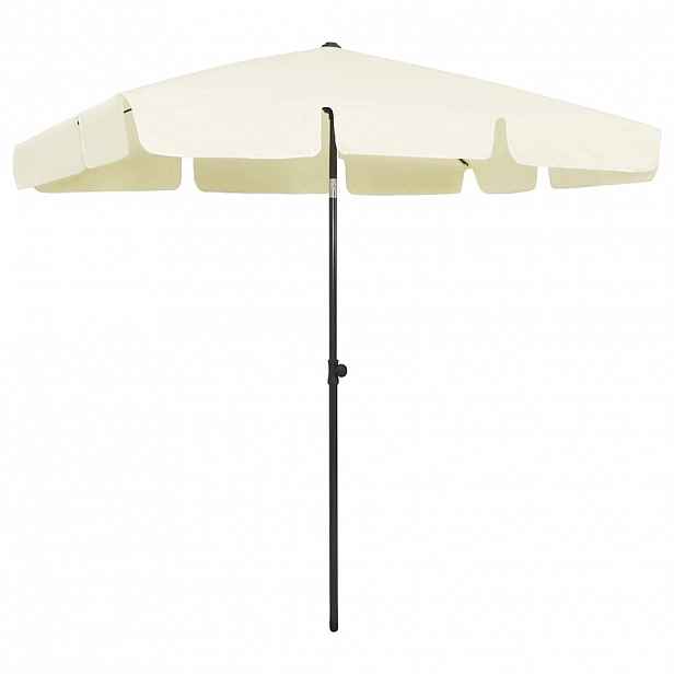 vidaXL Plážový slunečník pískově žlutý 200 x 125 cm