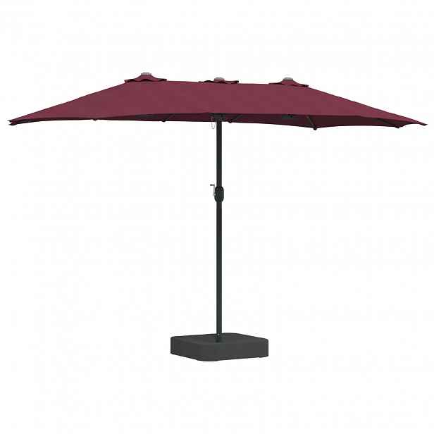 vidaXL Zahradní slunečník Bordeaux červená 385 x 209 x 244 cm