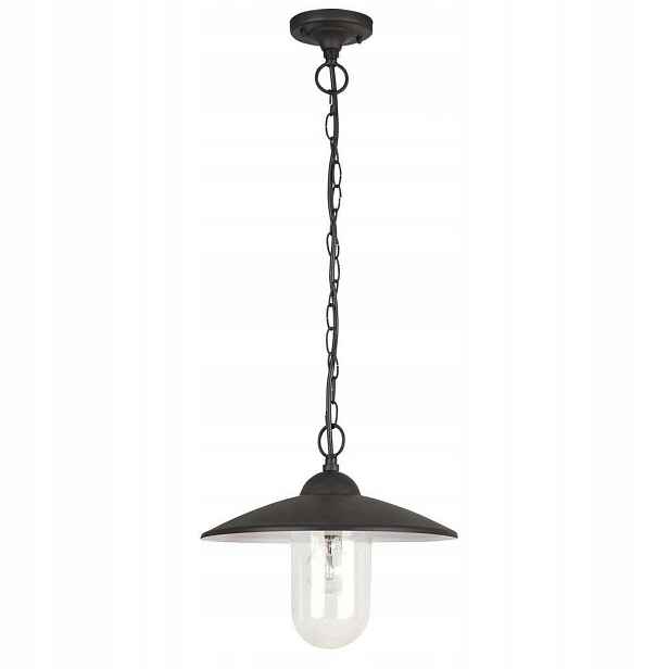 Černá vintage závěsná venkovní lampa