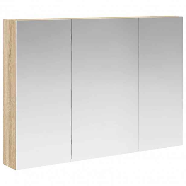vidaXL Koupelnová zrcadlová skříň Sonoma dub 100 x 14,5 x 70 cm