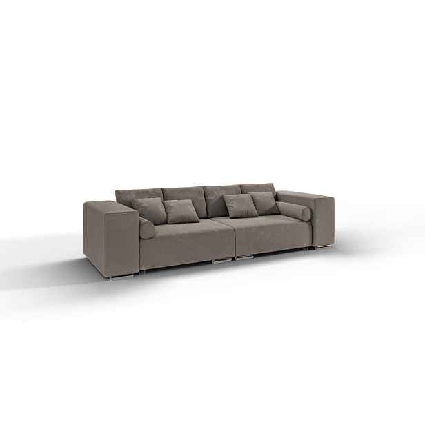 S-Style POHOVKA BIG SOFA Kami z mikrovlákna, tmavě béžová
