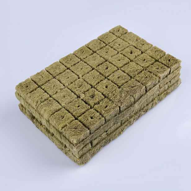 TEMU 80 ks čtvercových bloků z kamenné vlny pro hydroponii, předem nařezané, 2 cm, 16x10 cm list, přednastavené výsadbové otvory