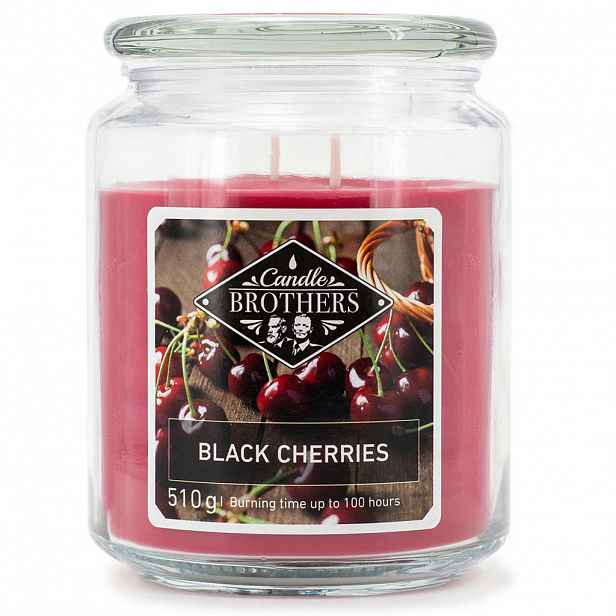 VONNÁ SVÍČKA Vícebarevná Black Cherries ve skle 100 h