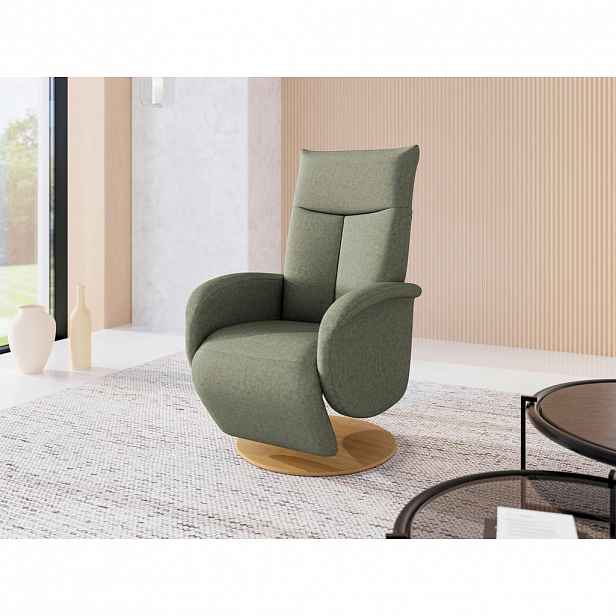 Sit & More RELAXAČNÍ KŘESLO, textil, olivově zelená
