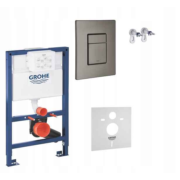 5v1 Podomítkový Wc set, rám Grohe 82 cm kartáčované tlačítko