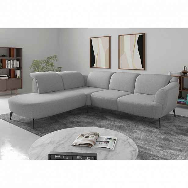 Sit & More ROHOVÁ SEDAČKA, textil, světle šedá