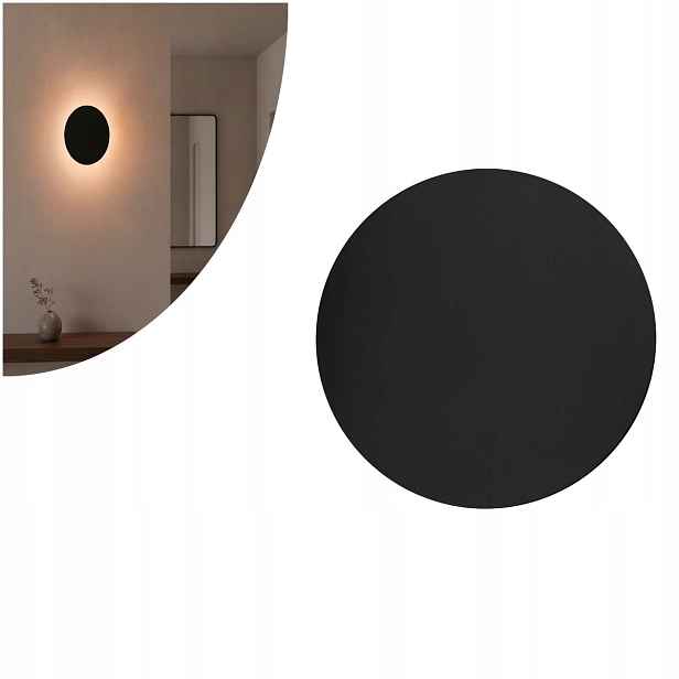 Černé nástěnné svítidlo Luna nad postel v ložnici, dekorativní Tk Lighting