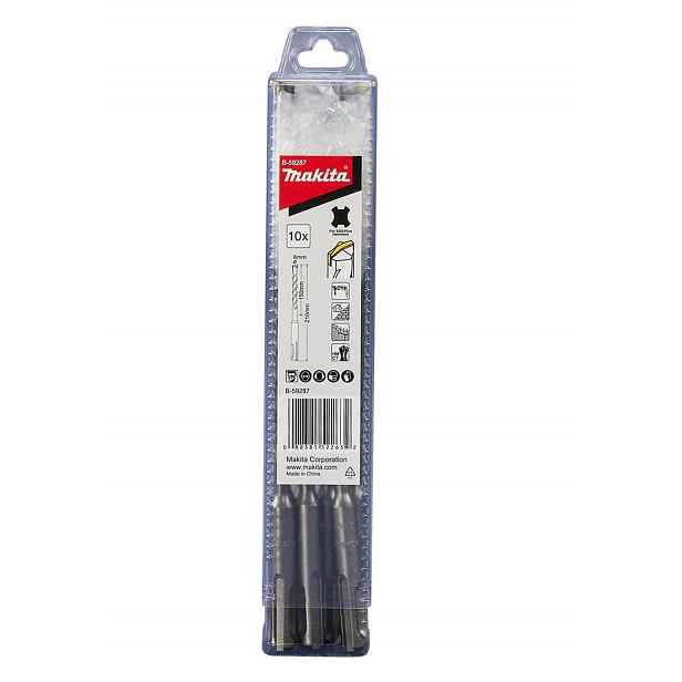 Makita - Sada vrtáků do zdiva SDS Plus 6x210 mm, 10 ks B-59287