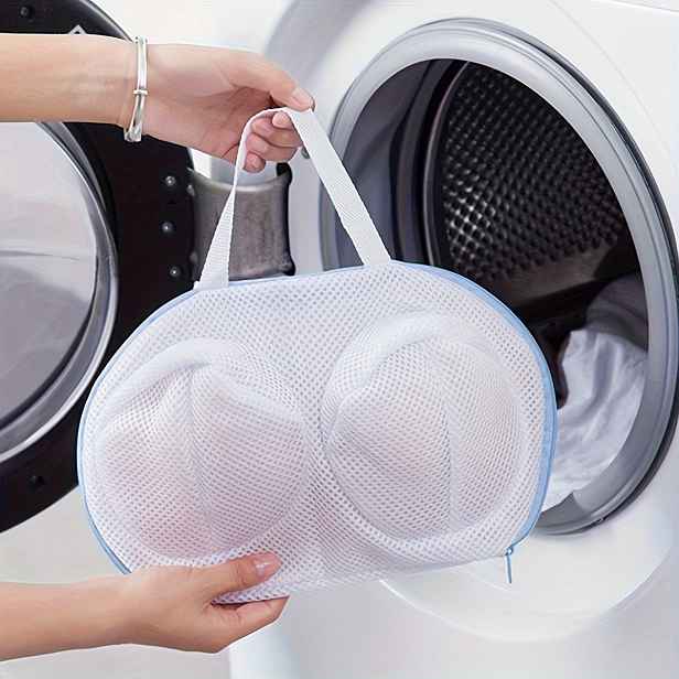 TEMU Sada 5 ks pevných síťovaných sáčků na prádlo - praní v síťovině, uzavírání na zip, vhodné pro jemné oděvy, kulatý design, materiál, 1 ks balení,
