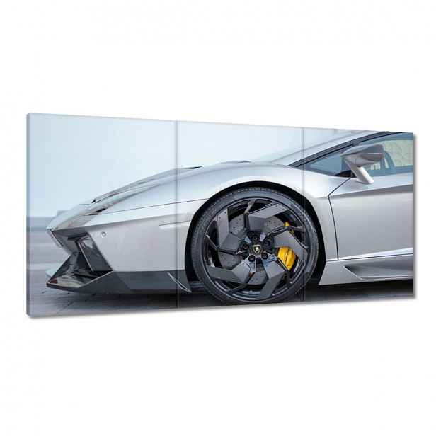 Obrazy 180x90 Stříbrné Auto