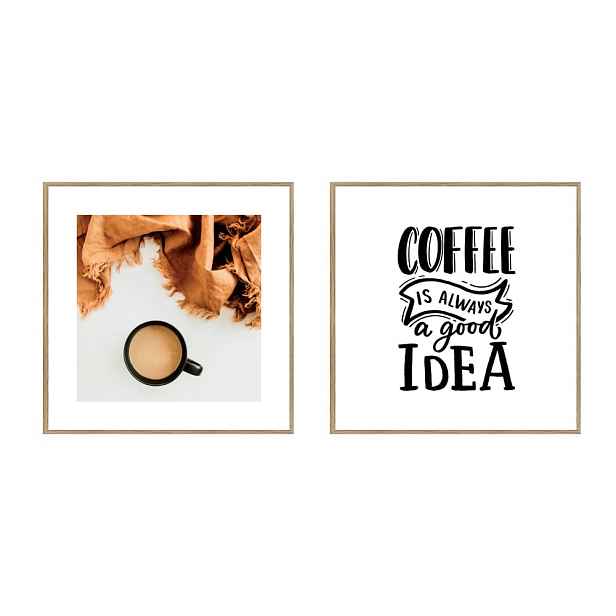 Obrazy v sadě 2 ks 20x20 cm Coffee – knor