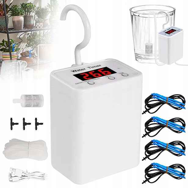 Automatický Zavlažovací Systém Konev Pro 16 Rostlin s LCD Časovač 2000MAH