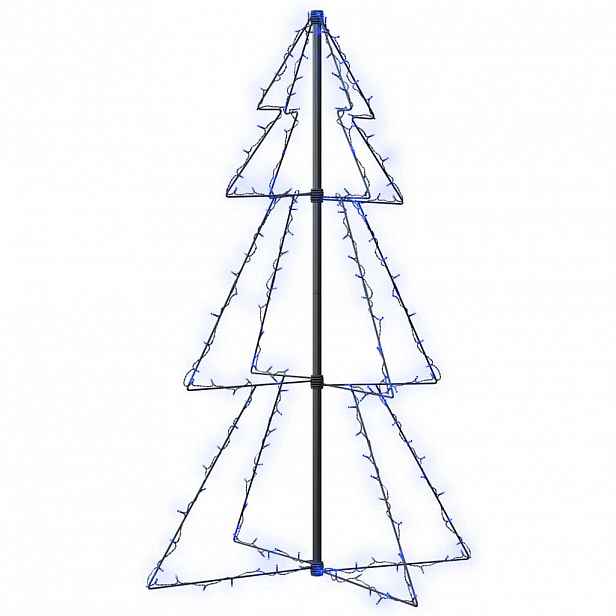 vidaXL Vánoční stromek kužel 160 LED diod dovnitř i ven 78 x 120 cm