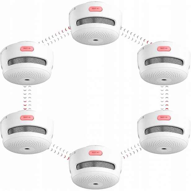 Detektor Kouře X-sense Bezdrátový Systém Sada 6KUSŮ Detektor CO2