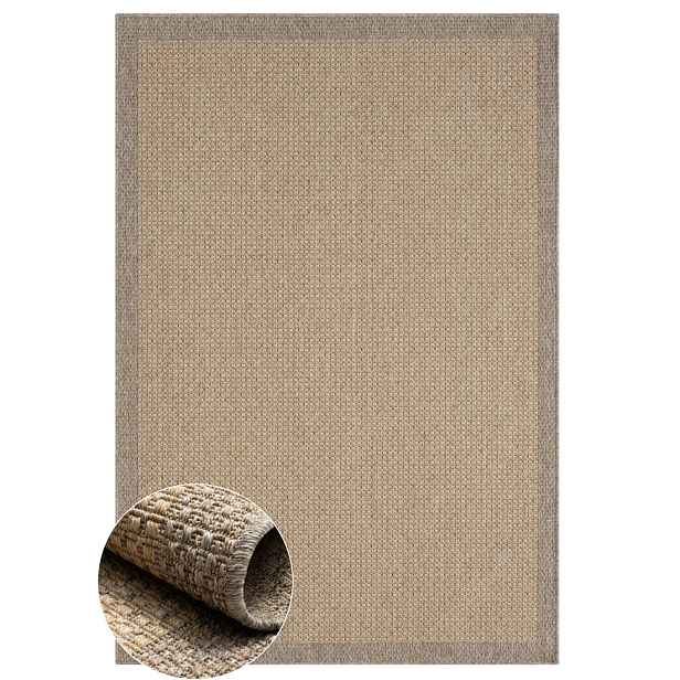 Kusový koberec Pine braun – na ven i na doma, 80x150, hnědá, chodba / předsíň, My Flair