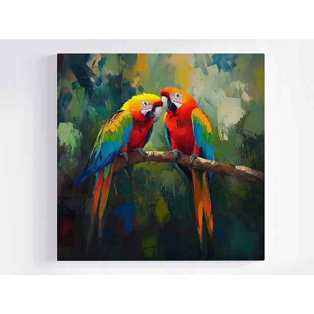 Obraz Na Plátně Canvas Příroda Pták Barevný Papoušek Ara Exotika 50x50