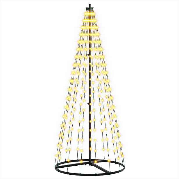 vidaXL LED vánoční strom 165 cm 270 LED Teplá bílá Železo Černá