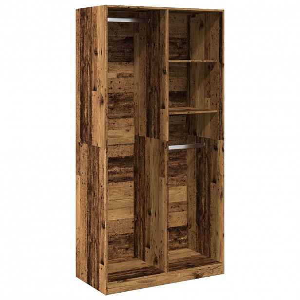 vidaXL Šatní skříň old wood 100 x 50 x 200 cm kompozitní dřevo