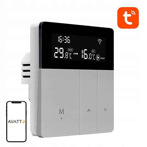 Inteligentní termostat Avatto WT50 Wi-Fi Tuya 3A