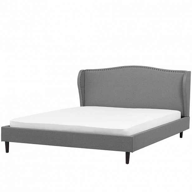 Beliani ČALOUNĚNÁ POSTEL 160/200 cm Šedá Colmar