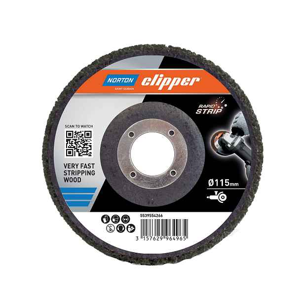 Kotouč čistící na dřevo Norton Clipper Rapid Strip 115×22,23 mm