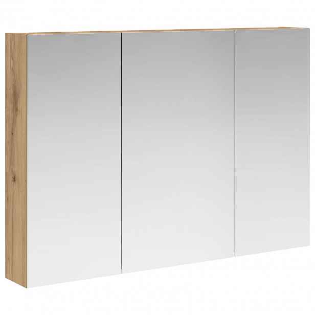 vidaXL Koupelnová zrcadlová skříň Dub artisan 100 x 14,5 x 70 cm