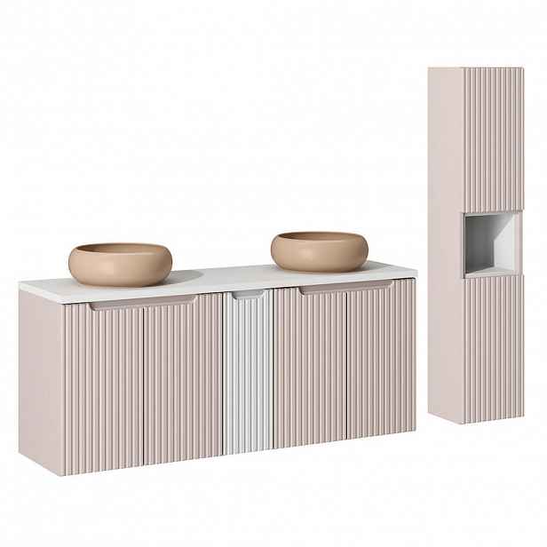 Petits-meubles KOUPELNOVÝ NÁBYTEK 140cm Riva 2er-Set Kašmír