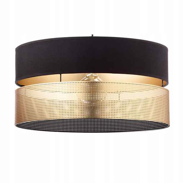 Velké Stínítko Válec Pro Stropní Lampy Duo Díry Zlaté Stínidlo XXL 40 CM Polské
