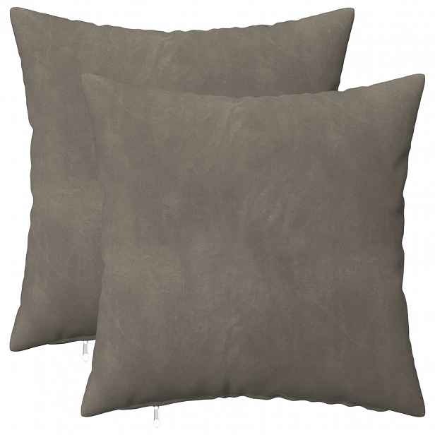 vidaXL Povlak na polštář 2 pcs HEERLEN Světle šedá 35 x 35 cm Samet